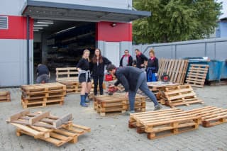 Benches from pallets